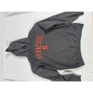 Vintage Champion Syracuse Univ Gray Hoodie Sweatshirt Size L